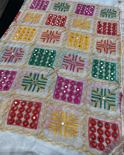 Embroidered phulkari dupatta