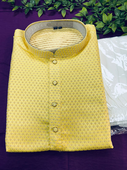 Light yellow kurta pajama