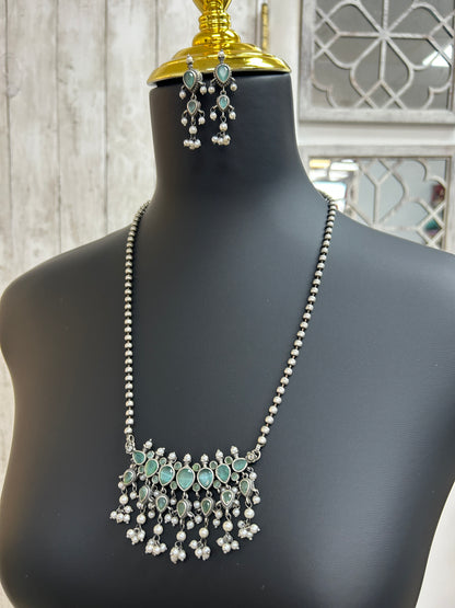 Oxidized necklace set