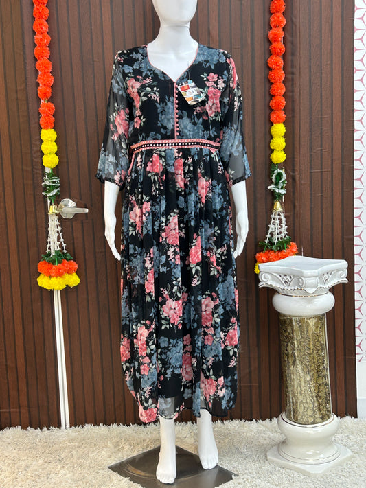 Chiffon long kurti