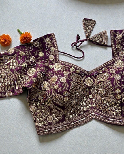 Party wear heavy work blouses by Kurti Connection USA