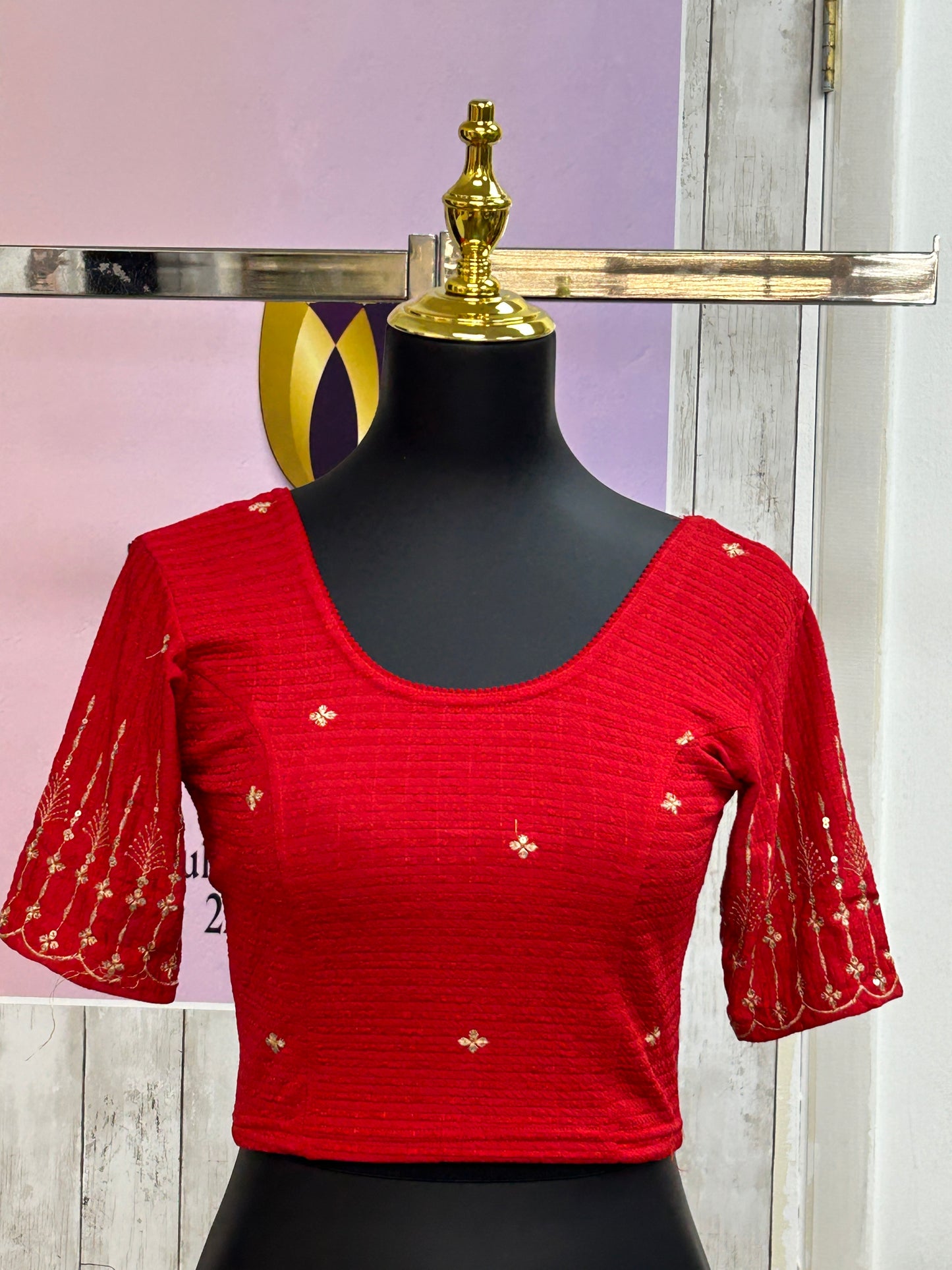 Strechable blouse : red / size 42-44
