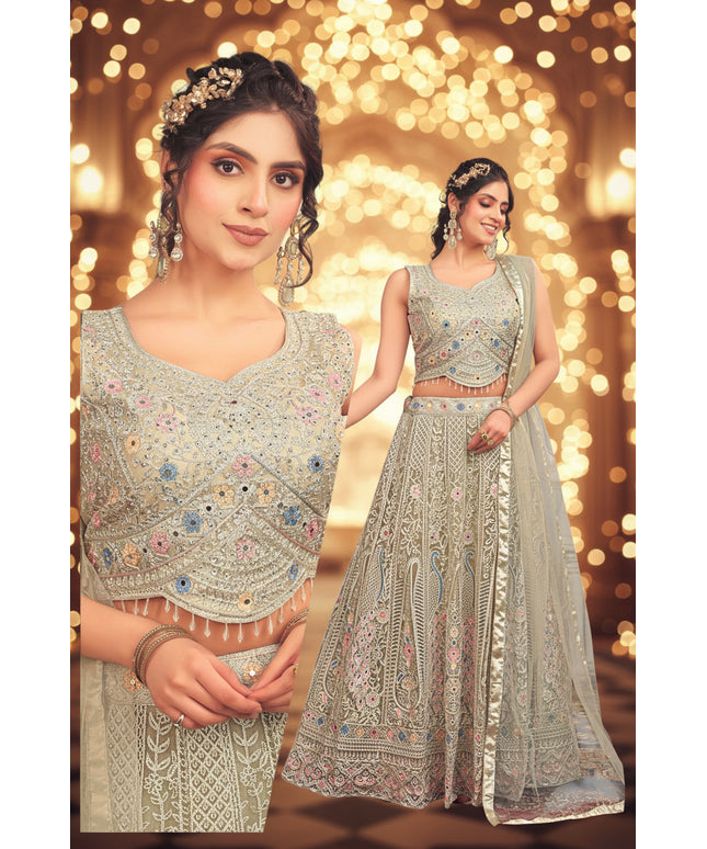 Off white embroidered Lehenga choli
