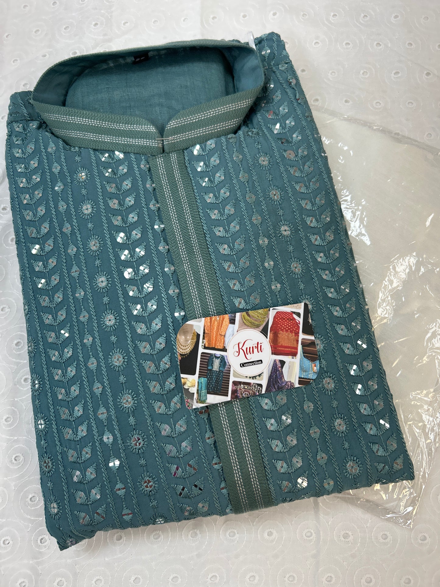 Grey kurta set | sequin work Kurta