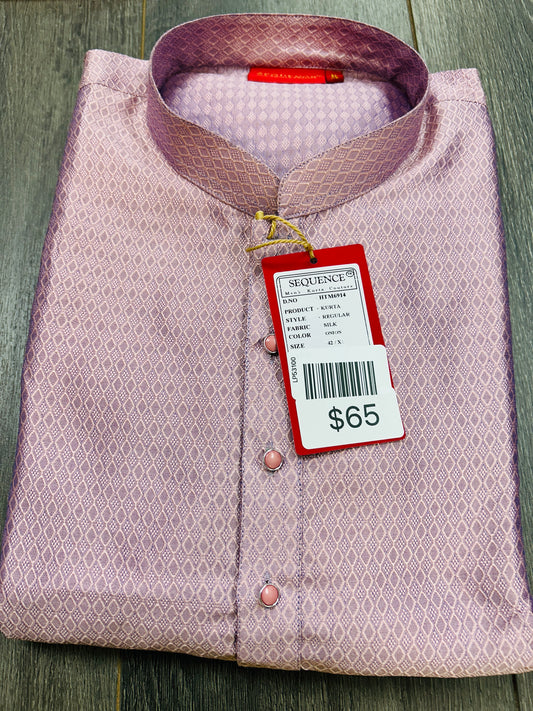 Light purple : silk kurta pant set