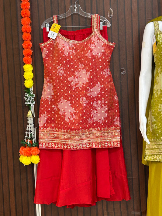 Silk sharara set