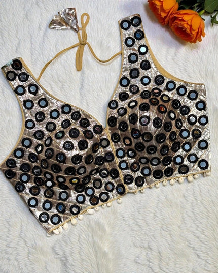 Mirror and shells work blouses by Kurti Connection USA