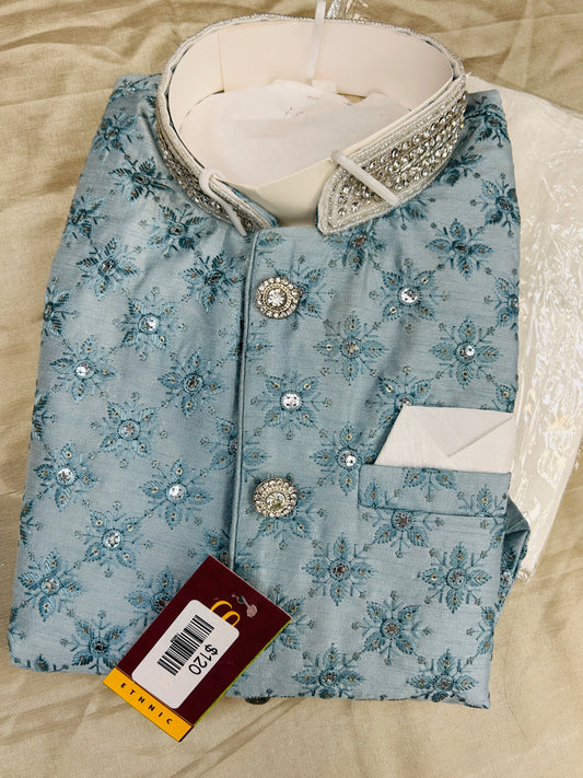 Light blue sherwani set
