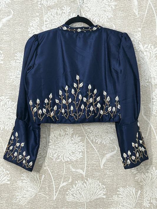 Silk blouse with long sleeves