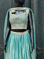 Teal blue : Lehenga Choli set