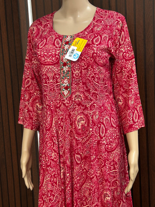 Rayon Long kurti