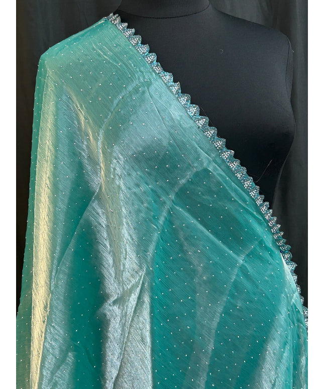 Tissue organza saree by Kurti Connection USA