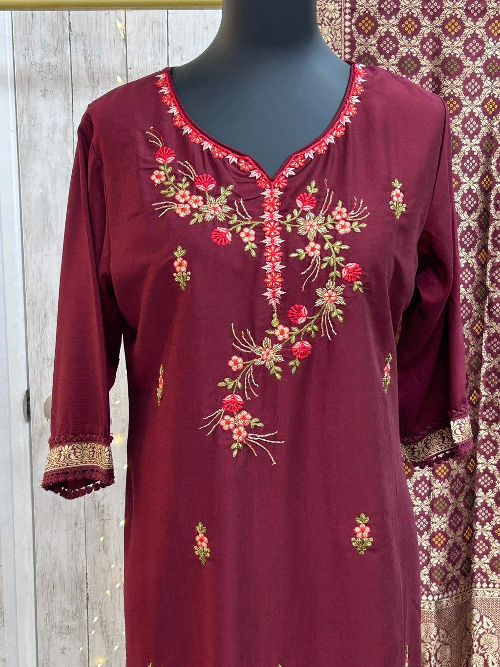 Modal silk salwar suit with banarasi dupatta