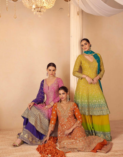 Wedding collection: Sandhya: sharara suits by Kurti Connection USA