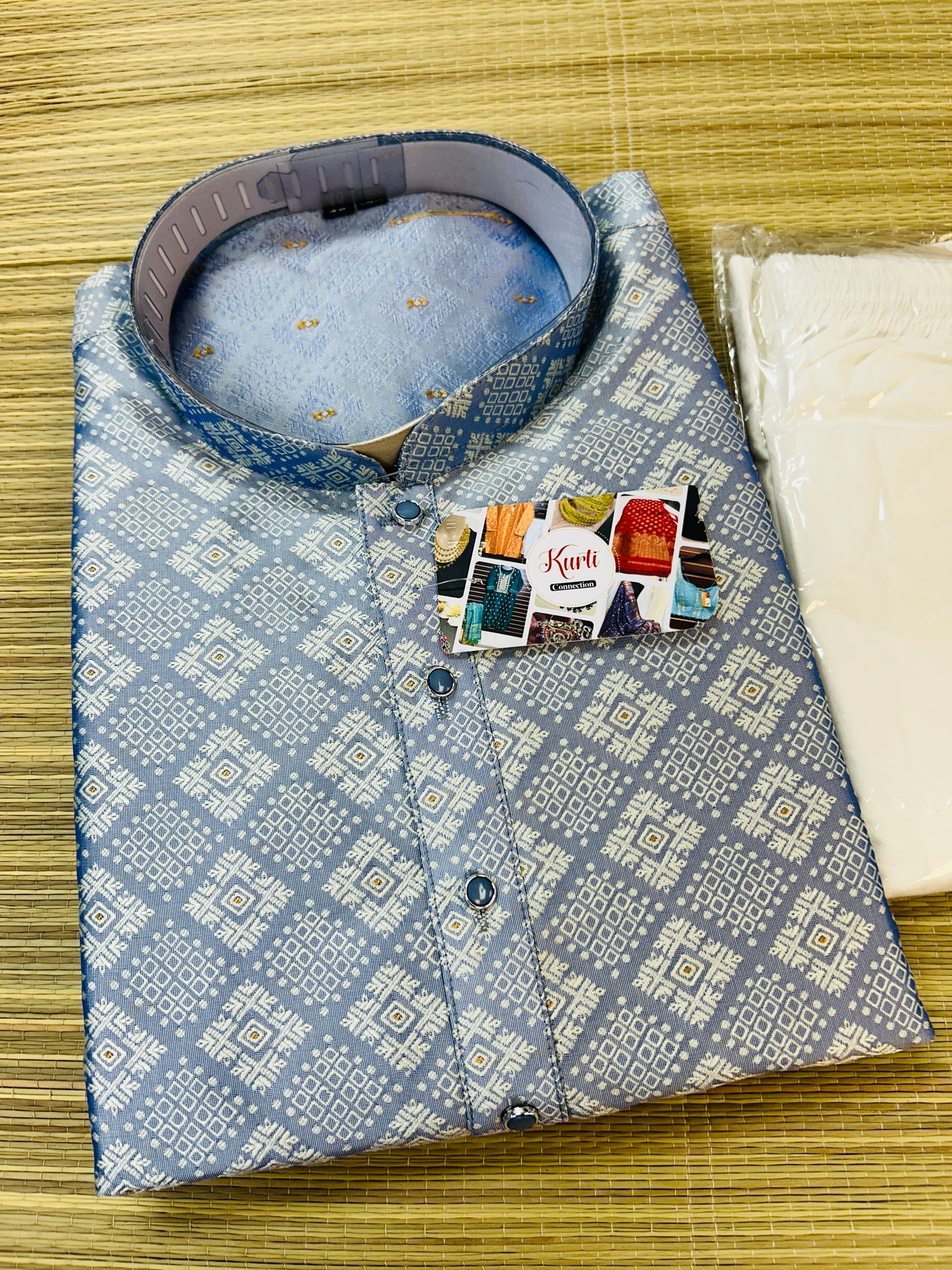 Silver grey kurta set