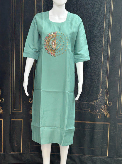 Modal silk kurti - Kurti Connection USA