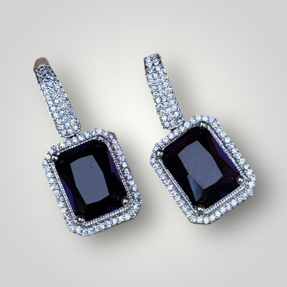 Dark purple earrings