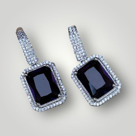 Dark purple earrings