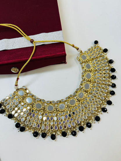 Mirror work choker necklace