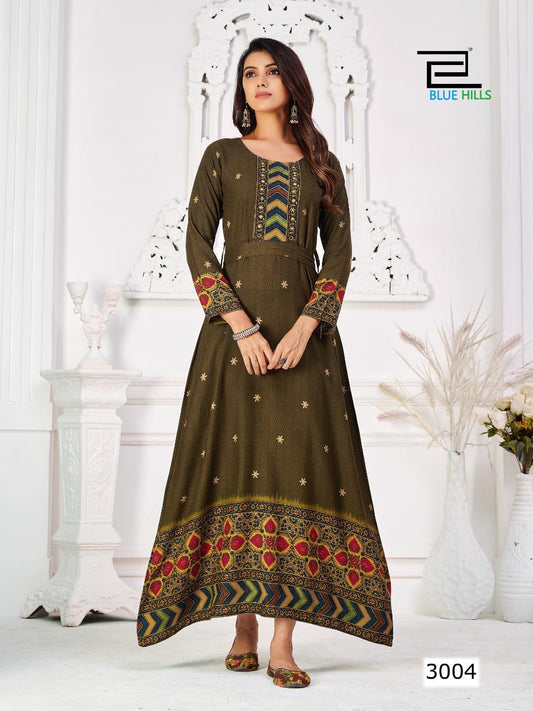 Rayon long Kurti