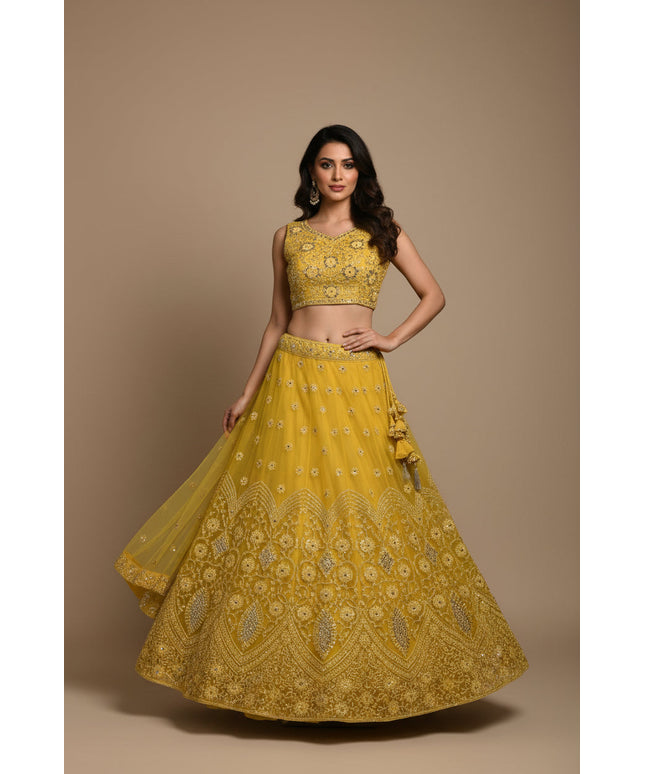Yellow lehanga choli