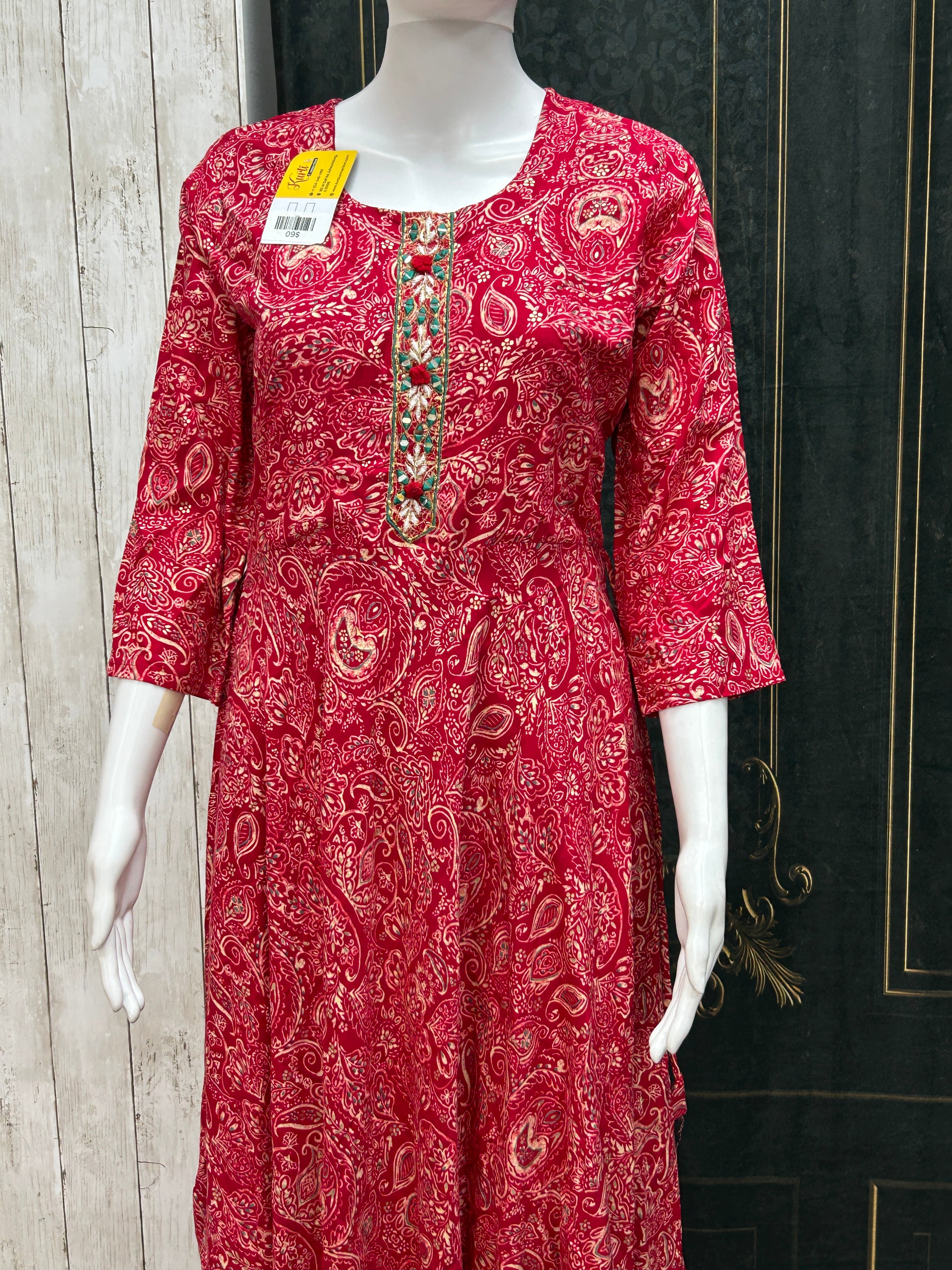 Rayon long kurti