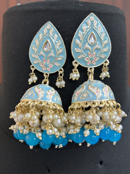 Meenakari jhumki