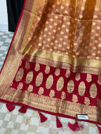 Chanderi silk saree by Kurti Connection USA