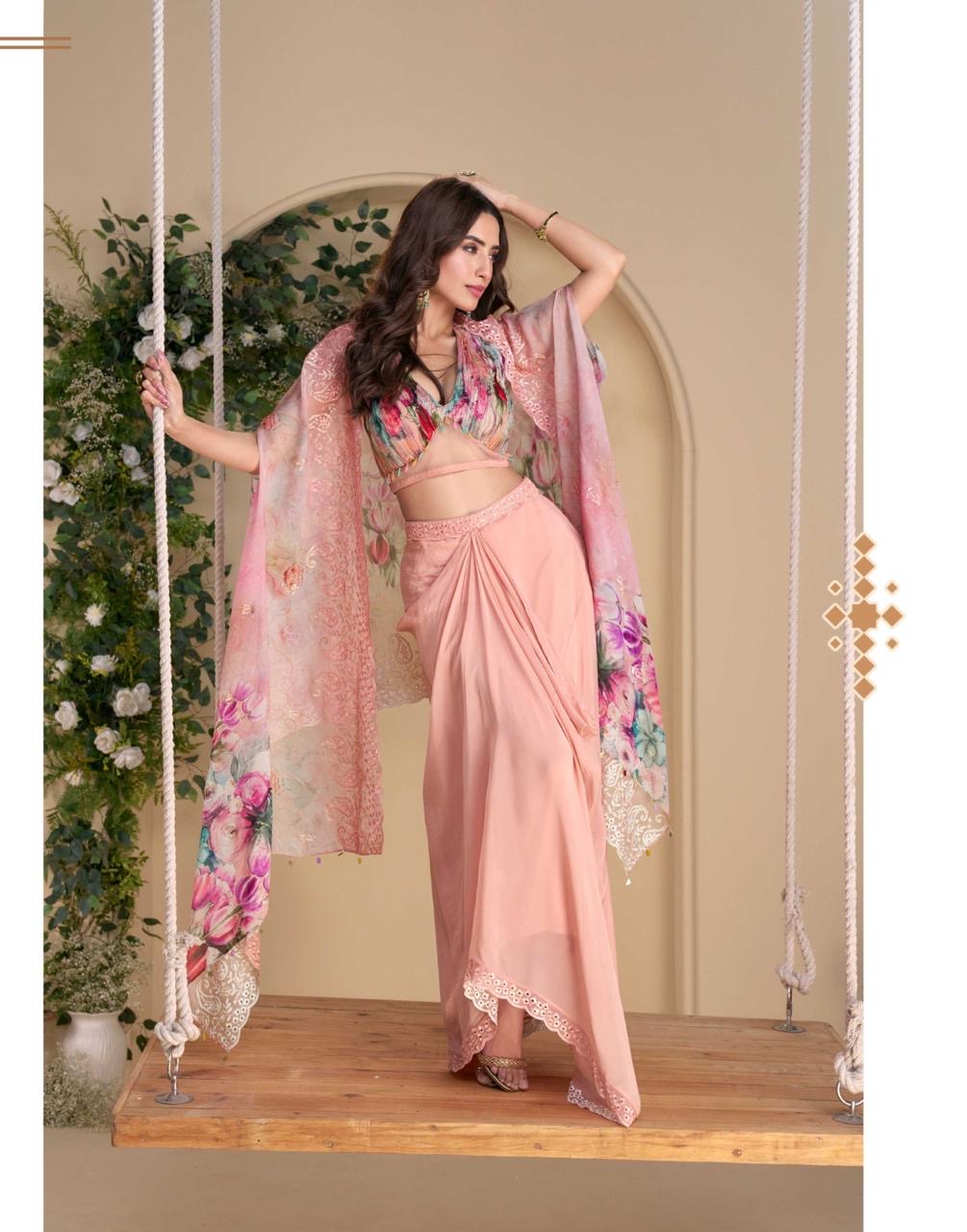 Party wear Indo western dress / lehenga/ saree