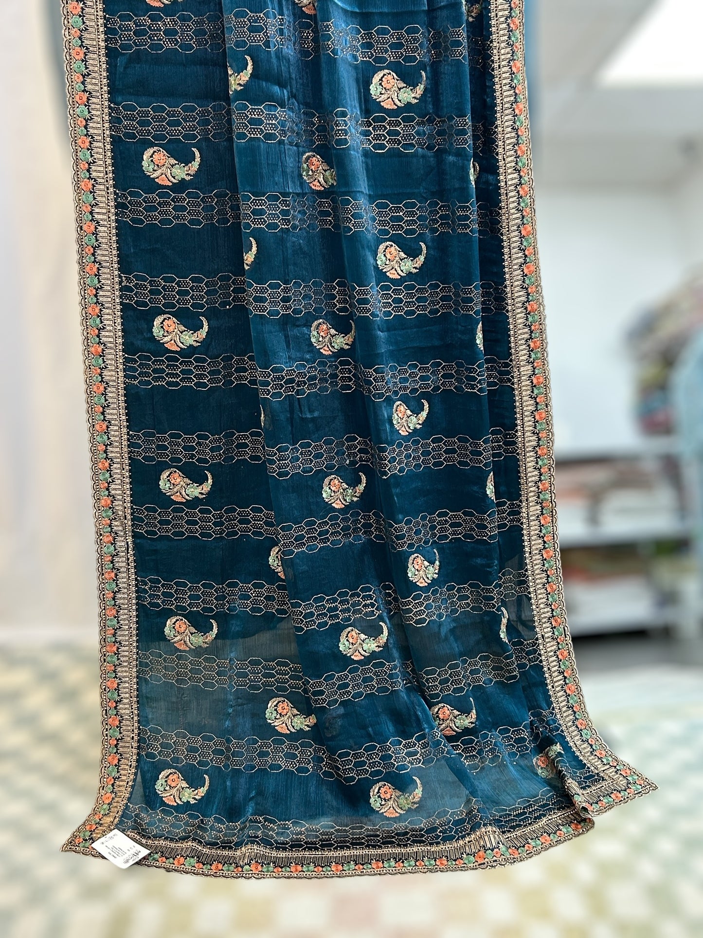 Chiffon silk saree : cocktail sarees