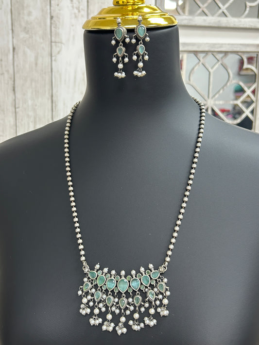 Oxidized necklace set