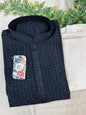Rayon Chikankari kurta set : black