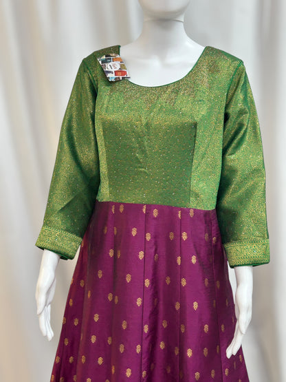 Silk long gown : only gown no dupatta
