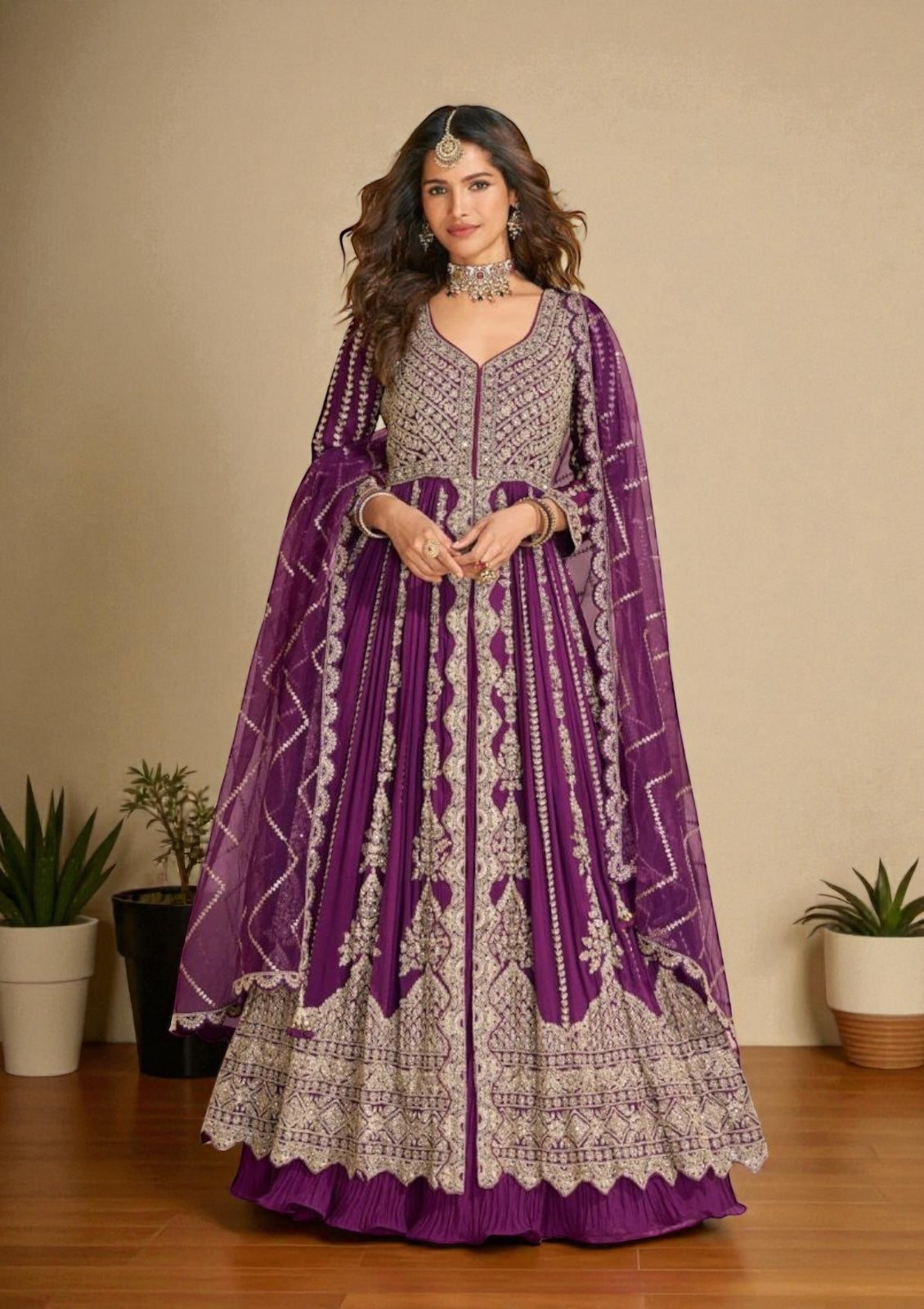 Wedding collection: Mirza: heavy party wear Anarkali dresses by Kurti Connection USA