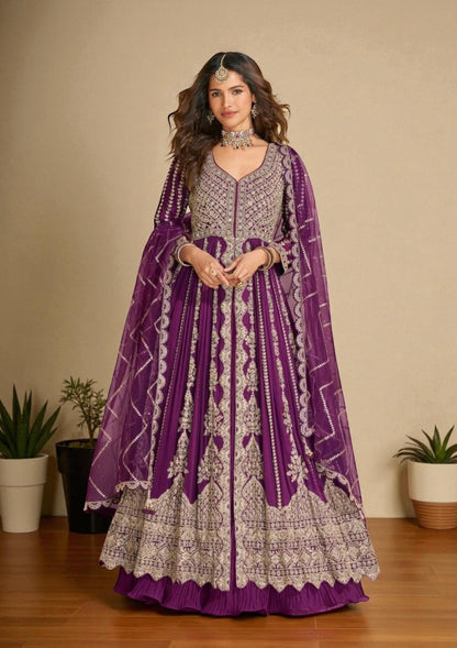 Wedding collection: Mirza: heavy party wear Anarkali dresses by Kurti Connection USA