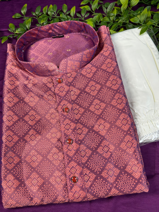 Onion pink kurta set