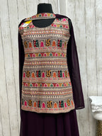 Heavy embroidery work sharara suit