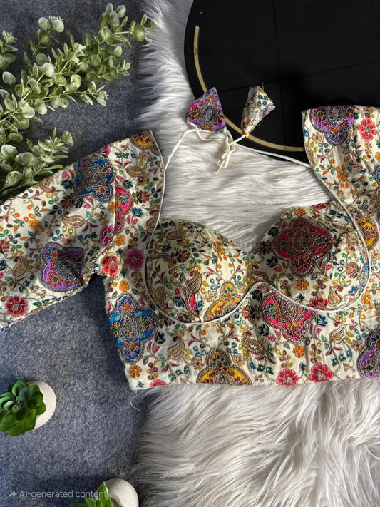 Silk blouses with jardoji work