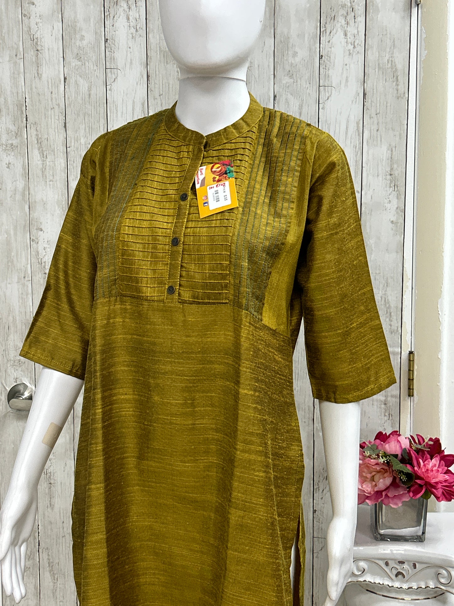 Raw silk kurti