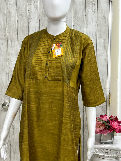 Raw silk kurti