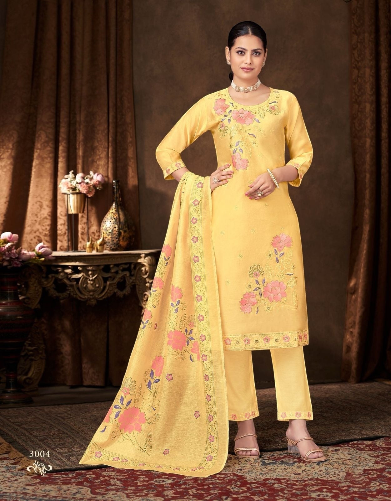 Modal silk Kurti set