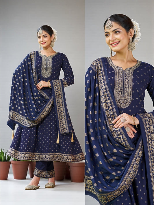 Blue : Plus size Kurti set
