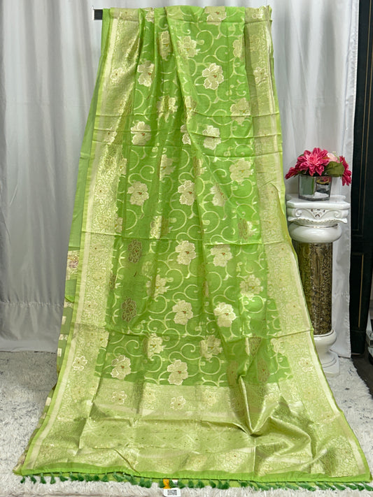 Linen cotton saree