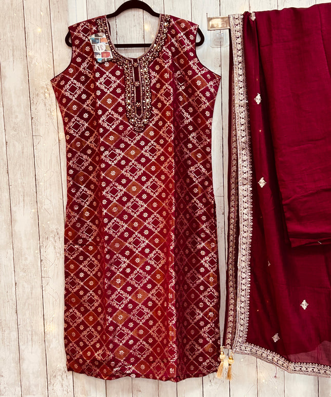 Banarasi salwar suit with heavy dupatta
