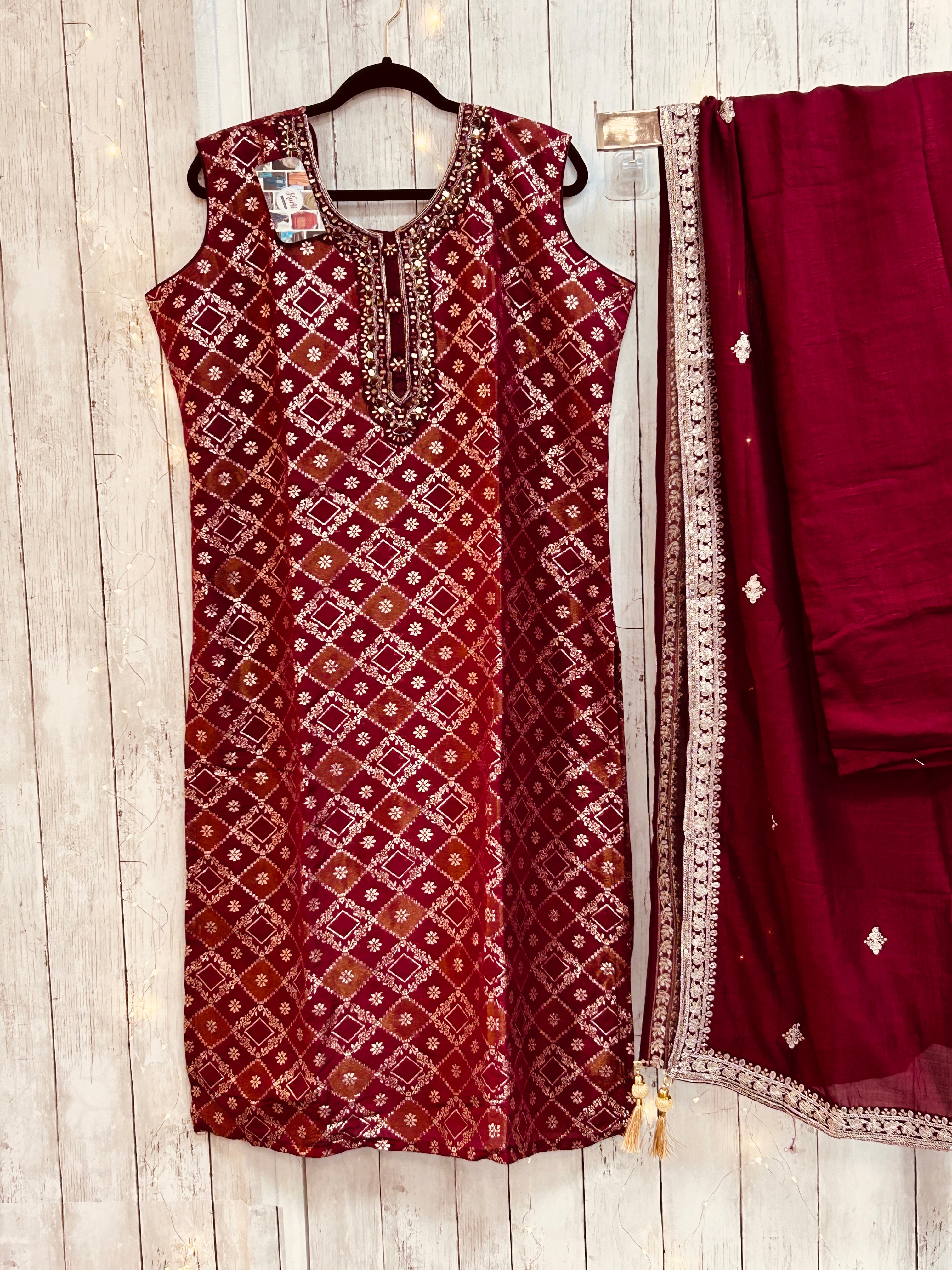 Banarasi salwar suit with heavy dupatta