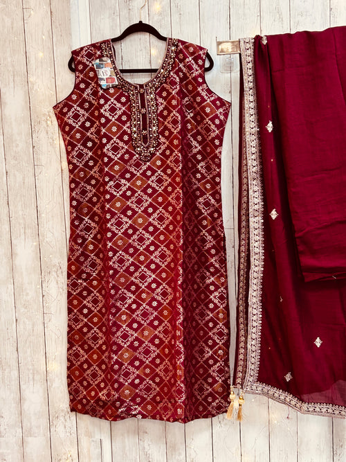 Banarasi salwar suit with heavy dupatta