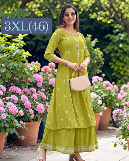 Summer Cotton Kurti plazzo set