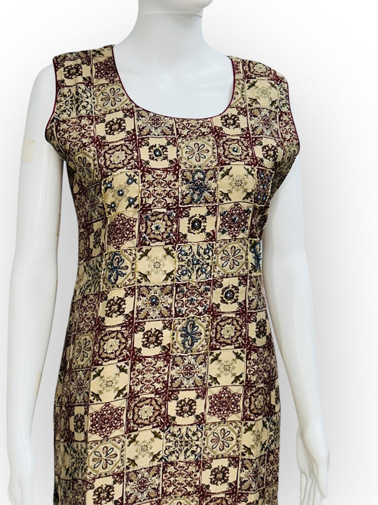 Crape silk kurti | Sleeves available