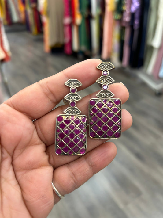 Oxidized earrings