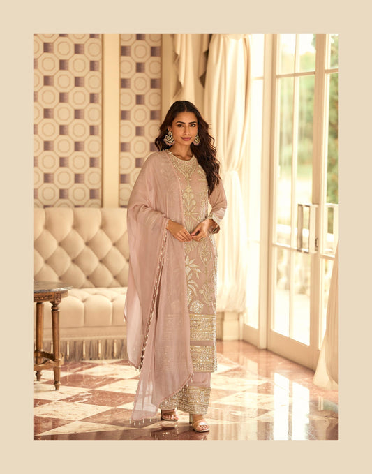 Wedding guest collection : Rishta : Pearl embroidery work suits